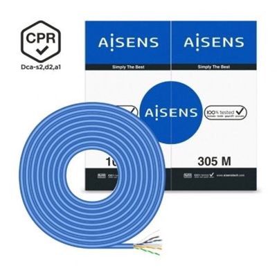 Aisens A135-0663 AISENS® – Bobina cable de red CAT.6 UTP CPR Dca AWG24 100% cobre