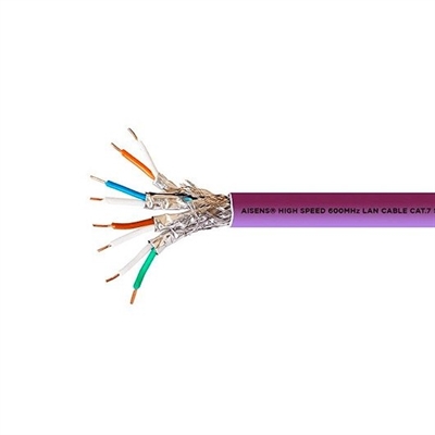 Aisens A146-0368 Bobina Cable De Red Cat.7 S/Ftp Pimf Awg23 100% Cobre.Cable De 4 Pares: 4X2xawg23/1(Rígido) Diámetro: 0.57 Mm.Este Cable Ethernet De Gran Calidad Ha Sido Diseñado Para Redes Ethernet De 10/100/1000/1000/10000 Mbit (10 Gigabit/S) Es Capaz De Transferir Da