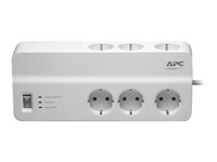 Apc PM6-GR APC SurgeArrest Essential - Protector contra sobretensiones - CA 230 V - 2300 vatios - conectores de salida: 6 - 2 m cable - Alemania - blanco