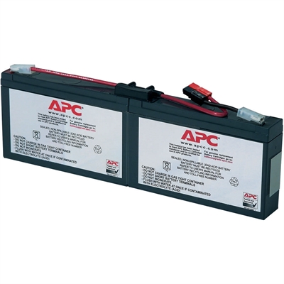 Apc RBC18 APC Replacement Battery Cartridge #18 - Batería de UPS - 1 x baterías - Ácido de plomo - negro - para P/N: AP1250RM, PS450, SC1500, SC250RM1U, SC250RMI1U, SC450R1X542, SC450RM1U, SC450RMI1U
