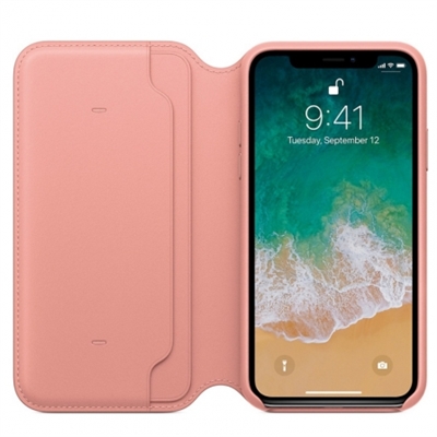 Apple MRGF2ZM/A X Leather Folio - Soft Pink - Tipología Específica: Funda Para El Iphone; Material: Piel; Color Primario: Rosa; Color Secundario: Ningún Color Secundario; Dedicado: Sí