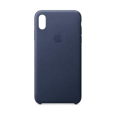 Apple MRWU2ZM/A Iphone Xs Max Leather Mid Blue - Tipología Específica: Funda Para El Iphone; Material: Piel; Color Primario: Azul Oscuro; Color Secundario: Ningún Color Secundario; Dedicado: Sí