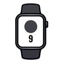Apple MR993QL/A - Apple Watch Series 9 Gps 45Mm Midnight Aluminium Case With Midnight Sport Band - S/M - Tam