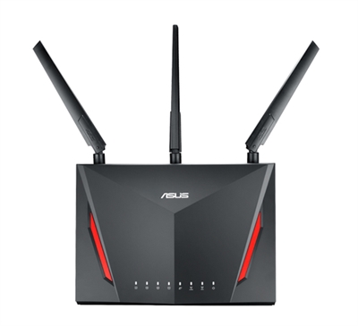 Asustek 90IG0401-BM3000 ASUS RT-AC86U, Wi-Fi 4 (802.11n), Doble banda (2,4 GHz / 5 GHz), Ethernet, 4G, Negro, Router de sobremesa