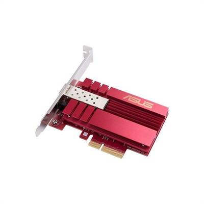 Asustek 90IG0490-MO0R00 ASUS XG-C100F. Interno. Tecnología de conectividad: Alámbrico, Interfaz de host: PCI Express, Interfaz: Fibra. Rango máximo de transferencia de datos: 10000 Mbit/s. Color del producto: Rojo