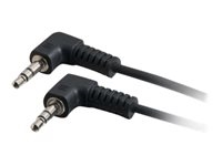 C2g 80123 C2G Value Series - Cable de audio - mini-phone stereo 3.5 mm macho a mini-phone stereo 3.5 mm macho - 1 m - blindado - negro - conector de 90°, conector en ángulo derecho