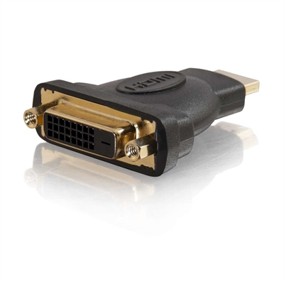 C2g 80348 C2G Velocity Inline Adapter - Adaptador de vídeo - DVI-D hembra a HDMI macho - negro