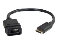 C2g 80506 C2G HDMI Mini to HDMI Adapter Converter Dongle - Adaptador HDMI - HDMI hembra a mini HDMI macho - 20.3 cm - doble blindado - negro