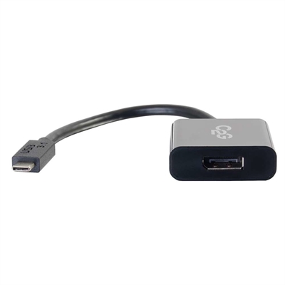 C2g 80521 C2G USB C to DisplayPort Adapter Converter - USB Type C to DisplayPort Black - Adaptador de vídeo externo - USB 3.1 - DisplayPort - negro