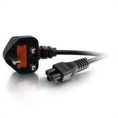 C2g 80601 C2G Laptop Power Cord - Cable de alimentación - IEC 60320 C5 a BS 1363 (M) - CA 250 V - 1 m - moldeado - negro - Reino Unido