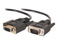 C2g 81376 C2G - Cable alargador de puerto serie - DB-9 (M) a DB-9 (H) - 1 m - moldeado, tornillos de mariposa - negro