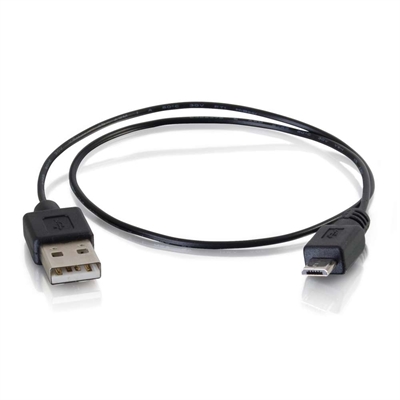 C2g 81708 C2G USB Charging Cable - Cable de alimentación USB - USB (solo alimentación) macho a Micro-USB tipo B (solo alimentación) macho - 46 cm - negro