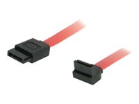 C2g 81824 C2G 180 Degree to 90 Degree Right Angle Serial ATA (SATA) Cable - Cable SATA - Serial ATA 150/300/600 - SATA (H) a SATA (H) - 50 cm - conector de 90°, conector en ángulo derecho - rojo