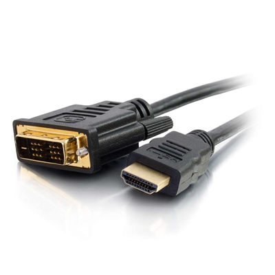 C2g 82029 C2G 1m HDMI to DVI Adapter Cable - DVI-D Digital Video Cable - Cable adaptador - enlace simple - DVI-D macho a HDMI macho - 1 m - doble blindado - negro