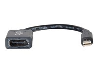 C2g 84303 C2G 15cm Mini DisplayPort to DisplayPort Adapter Converter 4K UHD - Mini DP Male to DP Female - Black - Cable DisplayPort - Mini DisplayPort (M) a DisplayPort (H) - 15 cm - negro