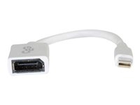 C2g 84304 C2G 15cm Mini DisplayPort to DisplayPort Adapter Converter 4K UHD - Mini DP Male to DP Female - White - Cable DisplayPort - Mini DisplayPort (M) a DisplayPort (H) - 15 cm - blanco