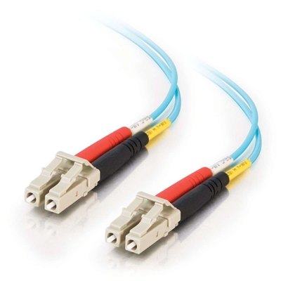 C2g 85552 C2G LC-LC 10Gb 50/125 OM3 Duplex Multimode PVC Fiber Optic Cable (LSZH) - Cable de red - LC de modos múltiples (M) a LC de modos múltiples (M) - 5 m - fibra óptica - impresión a dos caras - 50/125 micras - OM3 - sin halógenos - agua