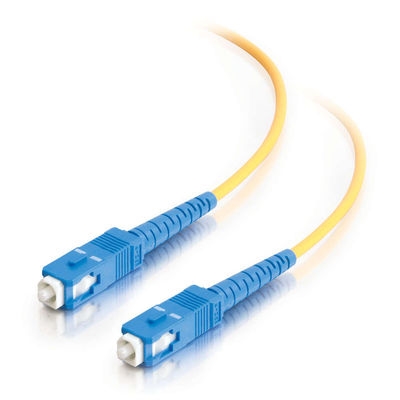 C2g 85569 C2G SC-SC 9/125 OS1 Duplex Singlemode PVC Fiber Optic Cable (LSZH) - Cable de interconexión - modo sencillo SC (M) a modo sencillo SC (M) - 2 m - fibra óptica - impresión a dos caras - 9/125 micrones - OS1 - sin halógenos - amarillo
