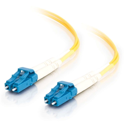 C2g 85605 C2G LC-LC 9/125 OS1 Duplex Singlemode PVC Fiber Optic Cable (LSZH) - Cable de interconexión - modo simple LC (M) a modo simple LC (M) - 2 m - fibra óptica - impresión a dos caras - 9/125 micrones - OS1 - sin halógenos - amarillo