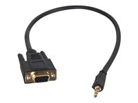 C2g 87188 C2G Velocity DB9 Female to 3.5mm Male Adapter Cable - Cable serie - miniconector estéreo (M) a DB-9 (H) - 50 cm - moldeado, tornillos de mariposa - negro