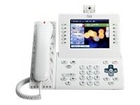 Cisco CP-9971-WL-CAM-K9= Cisco Unified IP Phone 9971 Slimline - Vídeoteléfono IP - IEEE 802.11b/g/a (Wi-Fi) - SIP - multilínea - arctic white