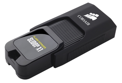 Corsair CMFSL3X1-64GB Corsair Voyager Slider X1 64GB. Capacidad: 64 GB, Interfaz del dispositivo: USB tipo A, Versión USB: 3.2 Gen 1 (3.1 Gen 1), Velocidad de lectura: 130 MB/s. Factor de forma: Deslizar. Peso: 9 g. Color del producto: Negro
