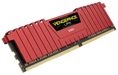 Corsair CMK16GX4M2A2400C14R Corsair Vengeance LPX 16GB DDR4-2400. Componente para: PC/servidor, Memoria interna: 16 GB, Diseño de memoria (módulos x tamaño): 2 x 8 GB, Tipo de memoria interna: DDR4, Velocidad de memoria del reloj: 2400 MHz, Forma de factor de memoria: 288-pin DIMM, Latencia CAS: 14, Color del producto: Rojo