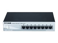 D-Link DES-1210-08P 8-Port 10/100Mbps Smart PoE Switch - 8-Port 100BaseTX Auto-Negotiating (NWAY) 10/100Mbps Switch - 802.3af compliant - Port 1-8 support up to 15.4 watts per port - Power budget, 72 watts per device - Advance power saving features, time based PoE - IEE