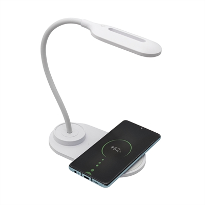 Denver LQI-55 Desk Lamp With Charger - Color Principal: Blanco; Tipo De Conector Input: Microusb; Output Wireless: 2 A