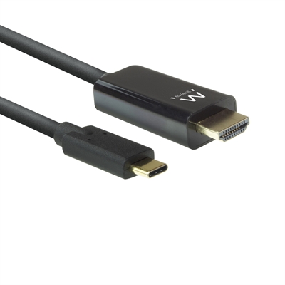 Ewent EW9824 Ewent EW9824. Longitud de cable: 2 m, Conector 1: USB Tipo C, Conector 2: HDMI tipo A (Estándar). Cantidad por paquete: 1 pieza(s), Tipo de embalaje: Bolsa de plástico