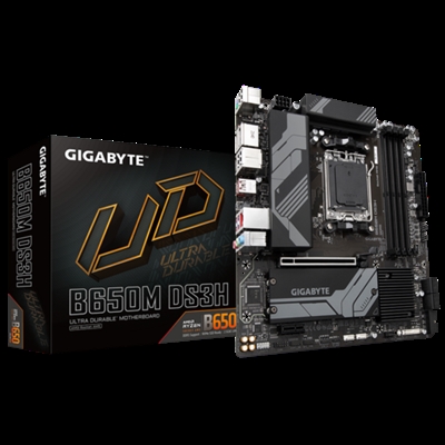 Gigabyte B650M DS3H G10 PLACA GIGABYTE B650M DS3H,AMD,AM5,B650,4DDR5,128GB,HDMI+2DP,4SATA3+2M.2,2.5GBE,4USB3.2,MATX