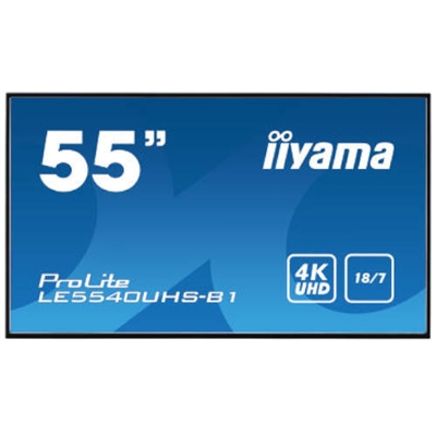 Iiyama LE5540USH-NIB Note la diferencia con el ProLite LE5540UHS. Una pantalla de cartelería digital profesional con resolución 4K, rango de operatividad 18/7 y con orientación horizontal. Con un bisel fino, un panel LED AMVA3 para una calidad de color y rendimiento de imagen excepcionales. Con iiSignage, el software de gestión y creación de contenido de cartelería gratuita de iiyama, LE5540UHS ofrece a las empresas una solución fácil y efectiva para captar la atención de su público.