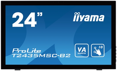 Iiyama T2435MSC-B2 iiyama ProLite T2435MSC-B2 - Monitor LED - 24 (23.6 visible) - pantalla táctil - 1920 x 1080 Full HD (1080p) @ 60 Hz - VA - 250 cd/m² - 3000:1 - 6 ms - HDMI, DVI-D, DisplayPort - altavoces - negro
