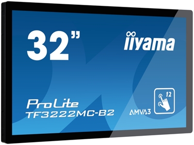 Iiyama TF3222MC-B2 iiyama ProLite TF3222MC-B2 - Monitor LED - 32 (31.5 visible) - marco abierto - pantalla táctil - 1920 x 1080 Full HD (1080p) - A-MVA3 - 500 cd/m² - 3000:1 - 8 ms - DVI-D, VGA - negro