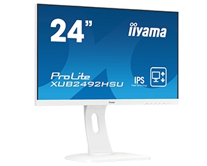 Iiyama XUB2492HSU-W1 iiyama ProLite XUB2492HSU-W1 - Monitor LED - 24 (23.8 visible) - 1920 x 1080 Full HD (1080p) @ 60 Hz - IPS - 250 cd/m² - 1000:1 - 5 ms - HDMI, VGA, DisplayPort - altavoces - blanco