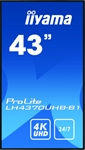 Iiyama LH4370UHB-B1 - iiyama ProLite LH4370UHB-B1 - 43'' Clase diagonal (42.5'' visible) pantalla LCD con retroi