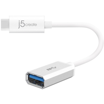 J5-Create JUCX05 j5create JUCX05. Longitud de cable: 0,1 m, Conector 1: USB C, Conector 2: USB A, Versión USB: 3.2 Gen 2 (3.1 Gen 2), Rango máximo de transferencia de datos: 10000 Mbit/s, Color del producto: Blanco