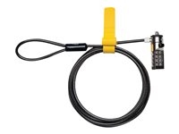 Kensington K64674EU Pack 25 Cable Combinacion - Sistema De Cierre: Candado De Combinación; Número Unidades Protegibles: 1; Longitud Cable: 183 Cm; Diámetro Cable: 0 Mm; Material: Acero; Color Cable: Negro