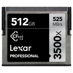 Lexar LC512CRBEU3500 512Gb 3500X Pro Cfast - Tipología: Cfast; Capacidad: 525 Gb; Velocidad De Lectura Max: 540 Mb/S; Velocidad De Escritura Max: 445 Mb/S
