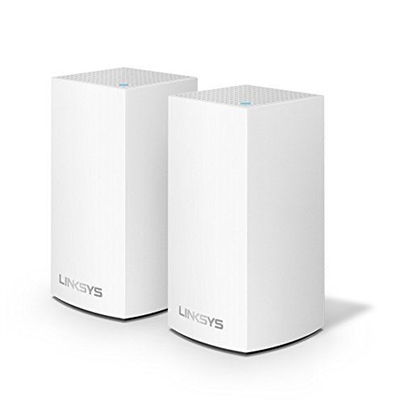 Linksys WHW0102-EU Linksys VELOP Whole Home Mesh Wi-Fi System WHW0102 - Sistema Wi-Fi (2 enrutadores) - malla - GigE - Wi-Fi 5 - Bluetooth - Doble banda
