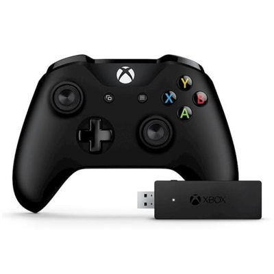Microsoft 4N7-00002 Microsoft Xbox Controller + Wireless Adapter for Windows 10 - Mando de videojuegos - inalámbrico - Bluetooth - para PC, Microsoft Xbox One, Microsoft Xbox One S, Microsoft Xbox One X