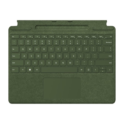 Microsoft 8XB-00124 Microsoft Surface Pro Signature Keyboard - Teclado - con panel táctil, acelerómetro, bandeja de carga y almacenamiento Surface Slim Pen 2 - QWERTY - español - bosque - para Surface Pro 8