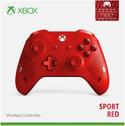 Microsoft WL3-00126 Microsoft Xbox Mando Inalámbrico - Sport Red Special Edition - mando de videojuegos - inalámbrico - Bluetooth - rojo - para PC, Microsoft Xbox One, Microsoft Xbox One S, Microsoft Xbox One X