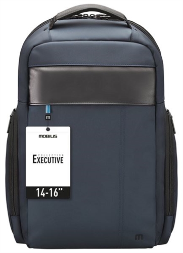 Mobilis 005034 Executive 3 Backpack 14-16 - Idónea Para: Portátil De 16; Categoría: Mochila; Color Primario: Azul Oscuro; Material: Nailon Repelente Al Agua; Ancho Bolsa: 47 Cm; Número Secciones: 6; Bandolera: No
