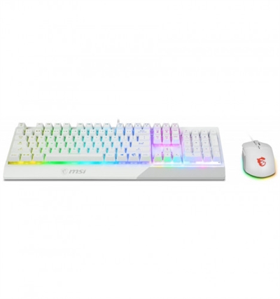 Msi S11-04ES305-CLA MSI S11-04ES305-CLA. Formato del teclado: Full-size (100%). Estilo de teclado: Derecho. Interfaz del dispositivo: USB, Interruptor del teclado: Interruptor mecánico, Diseño de teclado: QWERTY. Tipo de retroiluminación: LED RGB. Longitud de cable: 1,8 m. Uso recomendado: Juego. Color del producto: Blanco. Ratón incluido