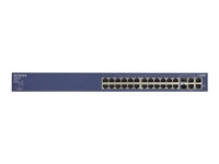 Netgear FS728TP-100EUS NETGEAR FS728TP - Conmutador - Gestionado - 24 x 10/100 (PoE) + 2 x 10/100/1000 + 2 x Gigabit SFP combinado - sobremesa, montaje en rack - PoE (192 W)