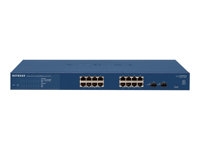 Netgear GS716T-300EUS Switch 16P.Gigabit Smart Gs716t V3 - Puertos Lan: 16 N; Tipo Y Velocidad Puertos Lan: Rj-45 10/100/1000 Mbps; Power Over Ethernet (Poe): No; Gestión: Smartmanaged; No. Puertos Uplink: 2; Soporte Routing: No; No. Puertos Poe: 0