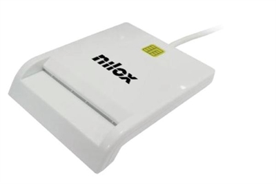 Nilox NX-SCR1-W Lector Smart Card Blanco - Capacidad: 0 Gb; Velocidad Transferencia Datos: 120 Kbit/S; Interfaz: Usb 2.0; Lectura Sim Card: No; Velocidad Lectura Datos Memoria Flash: 0 Mb/S; Velocidad Escritura Datos Memoria Flash: 0 Mb/S; Color: Blanco
