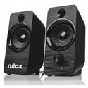 Nilox NXAPC02 - Altavoz Pc 6W - Wireless: No; Usb Para Pc/Mp3: Sí; Color Principal: Negro; Entradas Rca: N