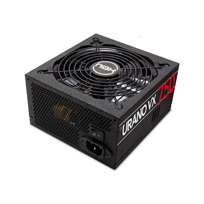 Nox NXURVX750BZ Urano VX 750W Bronze EditionNuestras exitosas fuentes Urano evolucionan por dentro y por fuera. Nuevas líneas y nuevo aspecto para contener la evolución de una fuente que mejora rendimiento, prestaciones y ofrece multitud de posibilidades para profesionales y entusiastas.- Certificado 80 PLUS Bronze- Ventilador de 140 mm con control PWM- Cables planos y extra largos- Mejor rendimientoCertificado 80+ BronzeLa eficiencia energética tiene un papel muy importante en el rendimiento de la fuente, por eso nuestras fuentes de alimentación Urano, cuentan con certificado 80+Bronze. Este certificado, garantiza que el 85% de la energía que obtiene la fuente, se consume de manera eficiente, lo que nos asegura un funcionamiento eficaz. Además, mantendremos unos niveles de ruido y temperatura óptimos, ahorrando también en los costes de electricidad.Ventilador con control PWMLas fuentes Urano VX 750W incorporan un ventilador de 140 mm con PWM, que adaptará su funcionamiento en función de la carga que demande el PC en cada momento, evitando el calentamiento de la fuente y en consecuencia del resto de componentes del equipo.Componentes de alta calidadComponentes de alta calidad y la última tecnología para garantizar un rendimiento estable y eficiente: el condensador principal de Urano VX 750W proporciona una ejecución perfecta operando con características de baja impedancia.Sus cables planos facilitan el montaje permitiendo una configuración limpia y ordenada que permita un eficaz flujo de aire en el interior del equipo y una rápida disipación del calor.CONTROL DE ENERGÍAPotencia total: 750 WVoltaje de entrada AC: 200 - 240 VFrecuencia de entrada AC: 47 - 63 HzCorriente de entrada: 5 ACorrección del factor de potencia tipo (PFC): ActivoPotencia combinada (3,3 V): 130 WPotencia combinada (+12 V): 744 WPotencia combinada (+5 V): 130 WPotencia combinada (-12V): 6 WPotencia combinada (+5 VSB): 15 WCorriente máxima de salida (+3.3V): 25 ACorriente máxima de salida (+12V): 62 ACorriente máxima de salida (+5V): 25 ACorriente máxima de salida (-12V): 0,5 ACorriente máxima de salida (+5Vsb): 3 AGestión de energía: SiEficiencia: 85%Funciones de protección de poder: Sobreintensidad, Sobretensión, Sobrevoltaje, Sobrecalentamiento, Sobrecarga, Cortocircuito, Bajo voltajePUERTOS E INTERFACESAlimentador de energía para tarjeta madre: 20+4 pin ATXConectores de poder (4 pin) periferales (Molex): 2Número de conectores de energía SATA: 6Longitud del cable de alimentación SATA: 600,750,900 mmLongitud del cable de alimentación periférico (Molex): 600,750 mmConector de energía EPS (8-pin): SiConectores de poder PCI Express (6 + 2 pin): 2Conector de poder ATX (20 + 4 pin): SiConector a unidad de disquetes: SiLongitud del cable de la unidad de disquete: 90 cmConector Express PCI: SiDESEMPEÑOUtilizar con: PCFactor de forma de fuente de alimentación (PSU): ATXCertificación 80 PLUS: 80 PLUS BronzeVersión ATX: 2.4Versión EPS: 2.92Modo silencioso: SiSoporte para proceso paralelo: 2-Way SLI,CrossFireXAcorde RoHS: SiCertificación: CE, WEEE, ERP 2013DISEÑOColor del producto: Negro, NaranjaTipo de montaje: Montaje en bastidorTipo de enfriamiento: ActivoDiámetro de ventilador: 14 cmNúmero de ventiladores: 1 Ventilador(es)Ubicación de ventilador: SuperiorInterruptor de encendido/apagado integrado: SiPESO Y DIMENSIONESAncho: 150 mmProfundidad: 160 mmAltura: 85 mmPeso: 1,95 kgEMPAQUETADOTornillos incluídos: SiNúmero de tornillos: 4Manual de usuario: SiTipo de embalaje: CajaOTRAS CARACTERÍSTICASColor de la carcasa: Negro